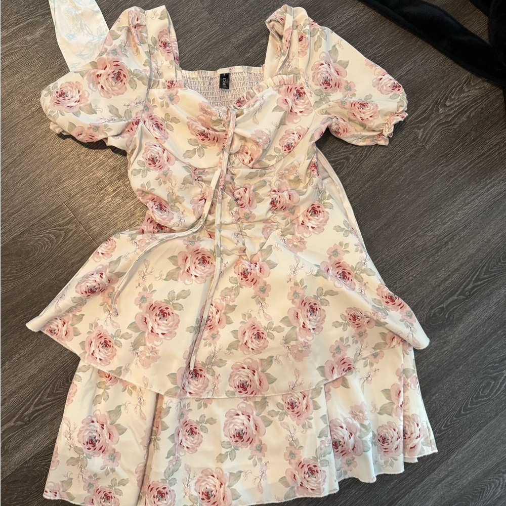 Floral Puff Sleeve Dress